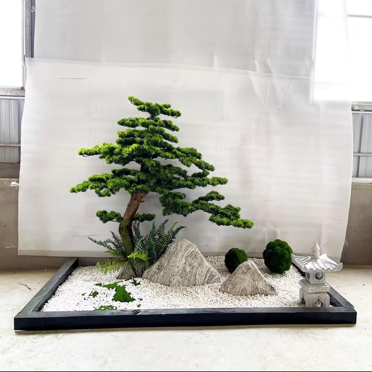 装仿真迎客松摆松树大型汉美人松盆景玄件16545215关酒罗店展厅饰