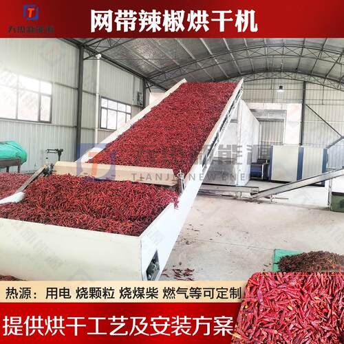 网带辣椒烘干机商用大型工业辣椒烘烤机全自动红辣椒朝天椒烘干机