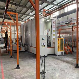 全自动喷塑流水线静电喷水涂流线塑KYP设动备半自喷塑流喷水