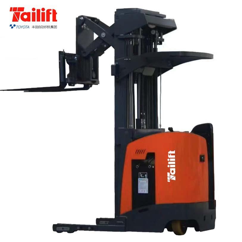 剪刀双前移式电动叉车双层货架用伸缩货叉高位货架仓储设备堆高机