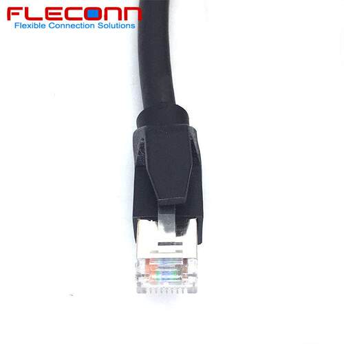 M12 X-code 8Pin 8芯母头转RJ45网线 千兆万兆10GB/S S/FTP Cat6A