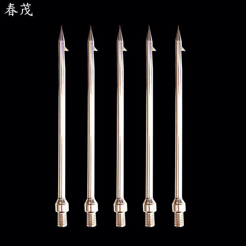 不锈钢鱼叉单齿倒刺鱼叉头叉鱼器叉鱼的叉子手工加工加长鱼叉杆