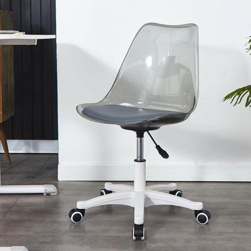 妆椅透习明靠背休椅闲椅化现代电脑椅简约可升降办公电脑椅书房学