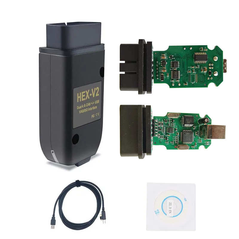 厂家HEX V2 VAG 多语言VCDS 24.7 ATMEGA162 FT232 5054汽车检测