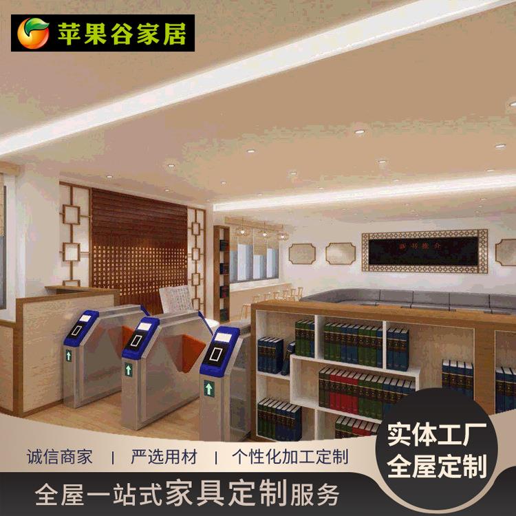 欧式创意实木书柜书架家用简易书柜书桌组合柜书房家具