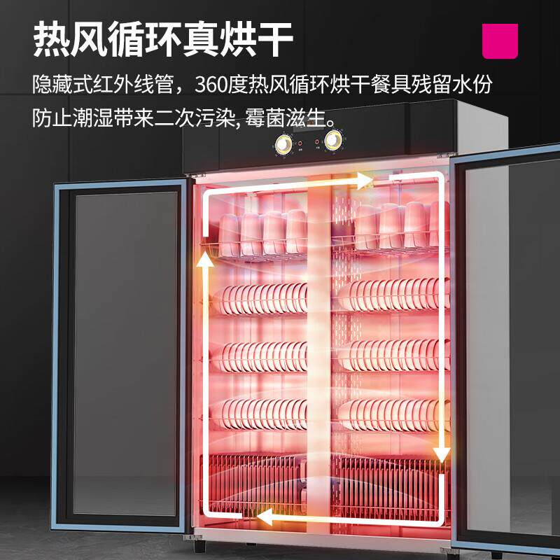 PVO酒店餐厅餐具创保洁柜商用立式双门消毒柜消食堂饭店乐毒碗筷