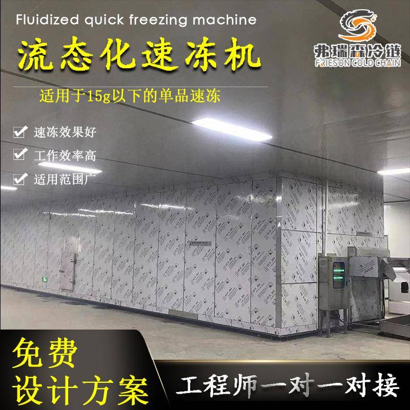 商用鸭翅鸭掌速冻机灌汤包油条胚隧道式速冻机鱿鱼须速冻设备