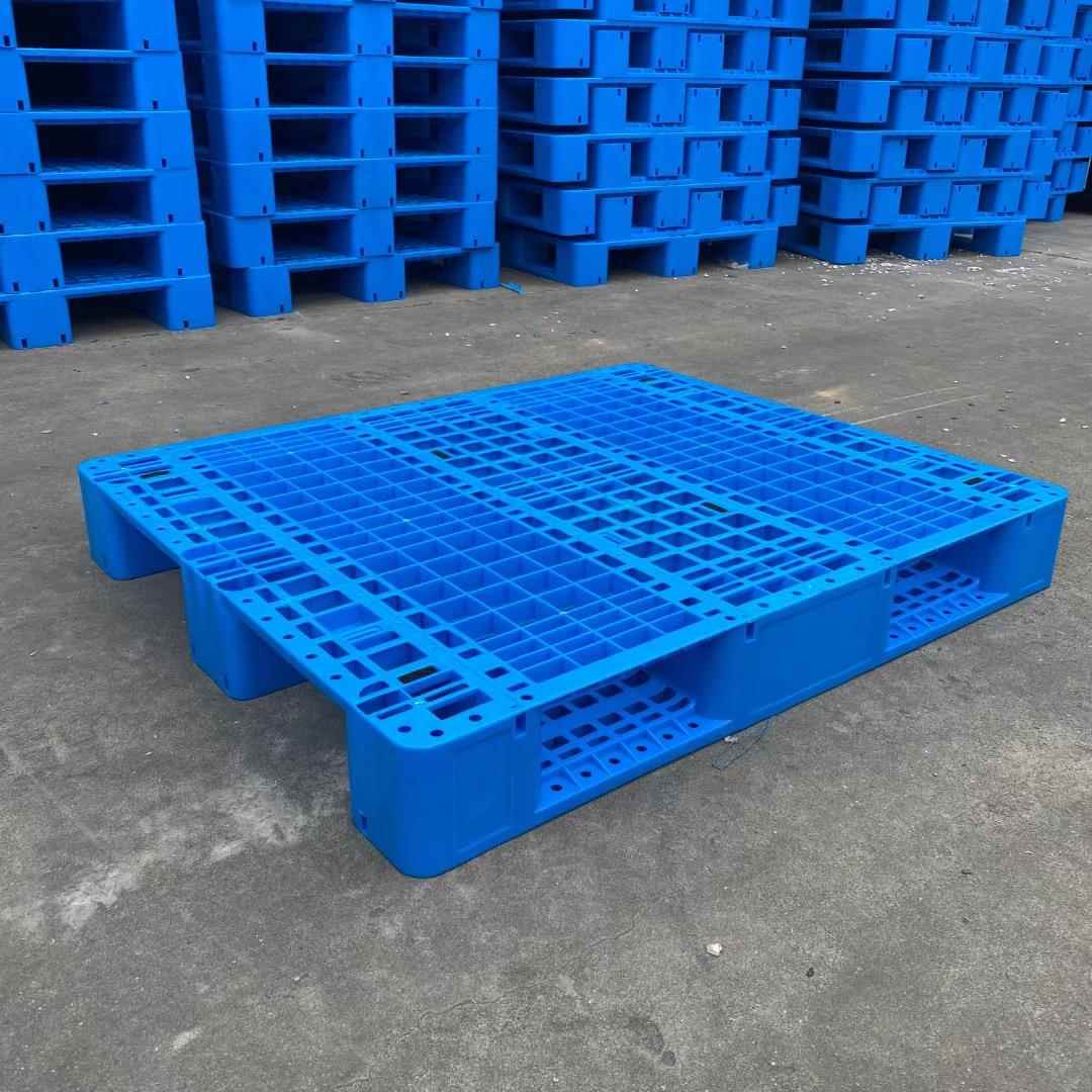 1412网格川字可加8根钢管重型塑料托盘仓储货架周转大托盘防潮板
