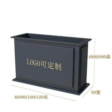 户外不锈钢花箱组合广场售楼部商业花坛室外街道园艺铁艺隔断花箱