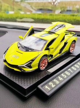 Q2摆Q临时停车600电话号码牌车金模型创意车载件车内高挡合汽装饰