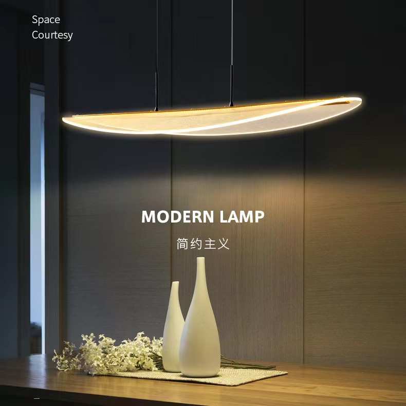 后现代轻奢新款餐厅吊灯简约北欧极简办公室书房茶楼吧台灯具led