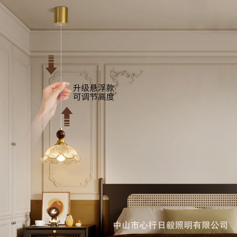 中古风餐厅吊灯床头升降吊灯法式复古吸顶灯吧台餐桌三头长条吊灯