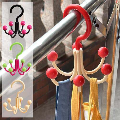 Rotating six-claw hook home bag rack multifunctional bag, un