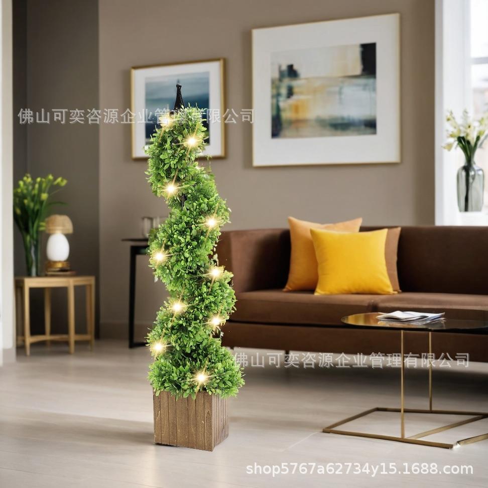 植物塑料草球加米兰盆栽大景内客厅家居SHR068田园室绿植盆密装饰