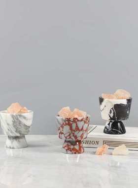 侘轻软卧室酒店寂杯风天然装饰客厅家居摆件奢香薰装大理石装饰品