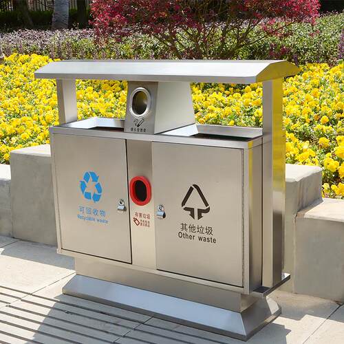 不锈钢户外垃圾桶果皮箱小区四分类垃圾箱室外环卫厂家