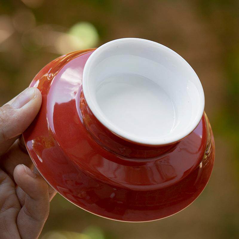 颜色釉西瓜壶承陶瓷高脚果盘干泡台茶道配件中式手绘点心盘壶托