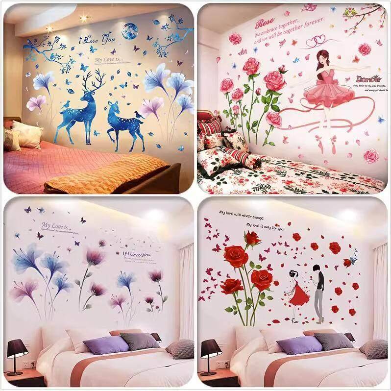 Living room sofa backdrop decorative wall stickers wall li图片
