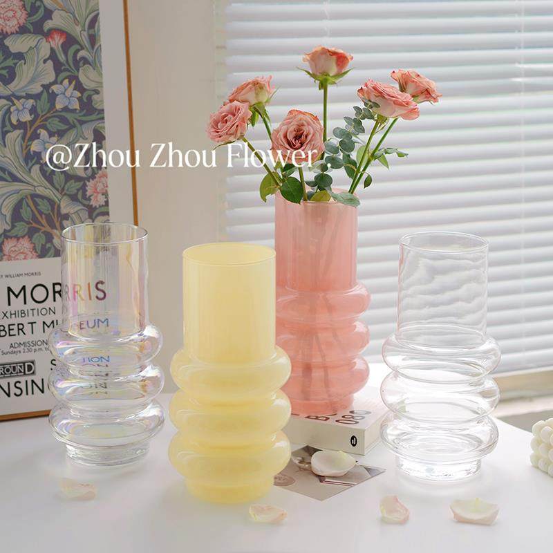 花瓶摆件客厅插花玻璃透明水养高级感玫瑰鲜花创意现代简约ins风,家居饰品,花瓶,淘宝优惠券,粉丝福利购,淘宝优惠卷