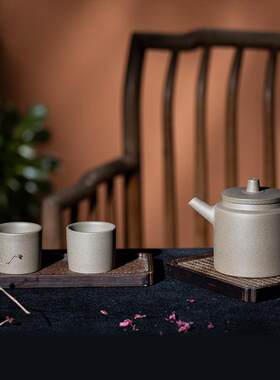 观覆彷时大彬紫砂壶一壶二套装宜兴段泥泡茶壶家用中式大容量茶壶