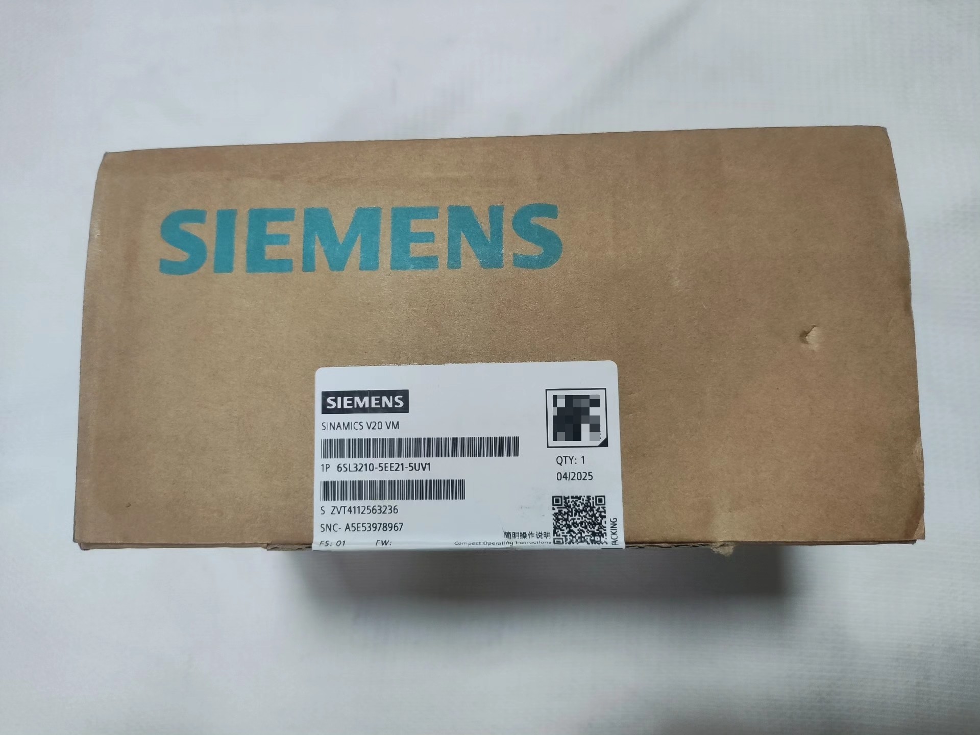 西门子变频器6SL3210-5EE21-5UV1