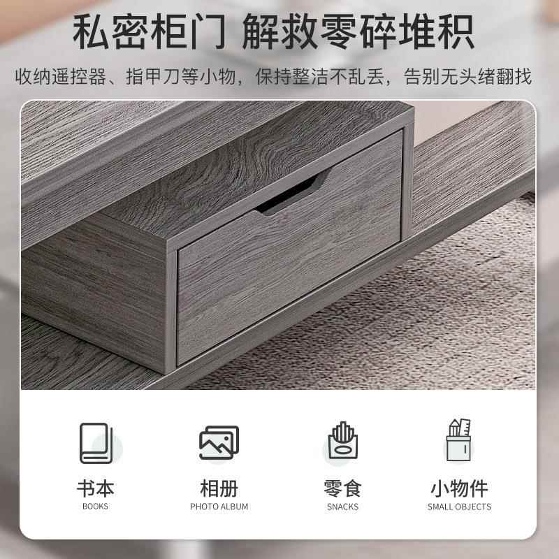 几客家用小户型简约现代创WRG茶意茶桌双层沙发边几方桌厅易简小