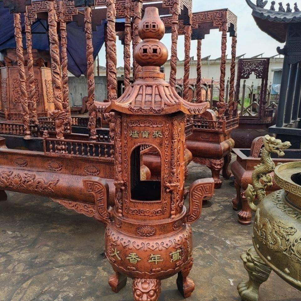 祠堂寺庙焚经炉圆形经炉烧经炉铸铁化宝炉露天圆形炉祖堂寺庙香炉