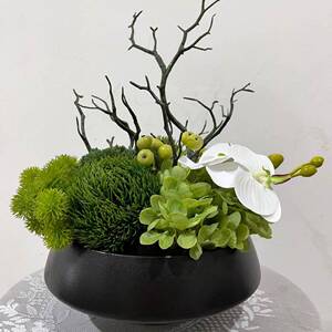 含阳 仿真花 成品现插装饰花 家居酒店橱窗吧台装饰清新仿真花盆