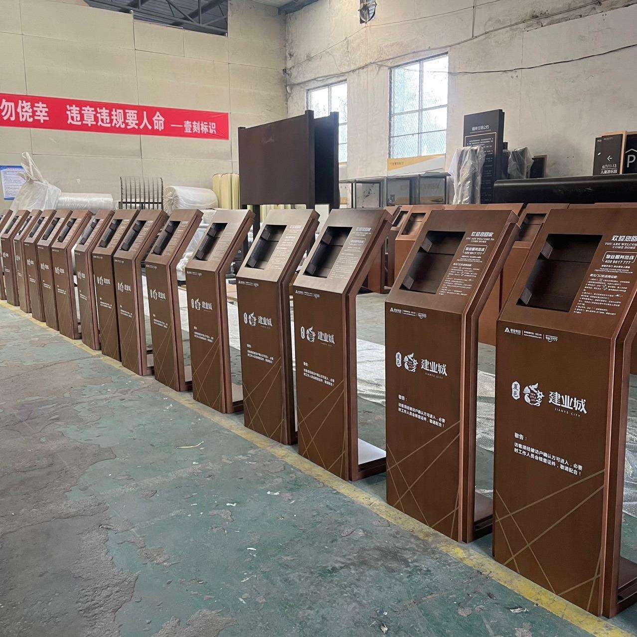 地产小区门禁立柱牌标识牌人脸识别门禁系统设备单元楼门禁