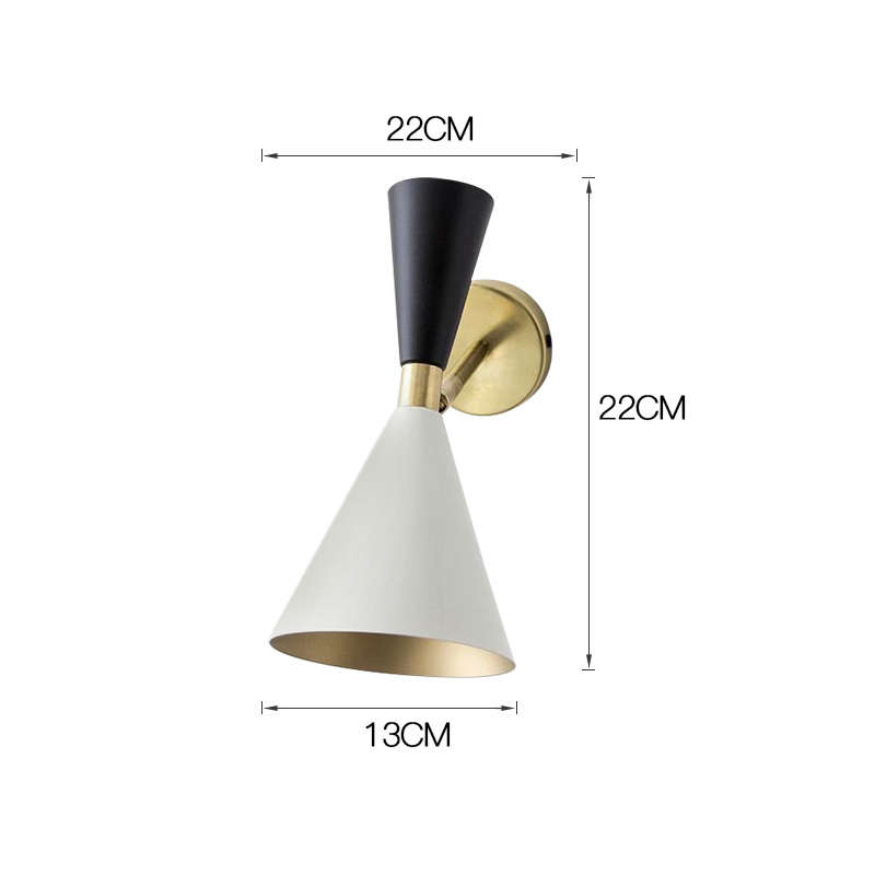 创意客厅简约壁灯灯艺后现代过道书房黑白卧室铁床头北欧e27