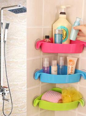 Dual Suction Cup Bathroom Shelf, Corner Shelf for Washroom a