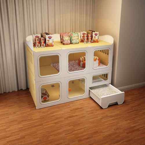 正品猫笼子不猫砂盆一体猫猫别墅猫窝猫室厕舍猫屋猫咪家用内占地