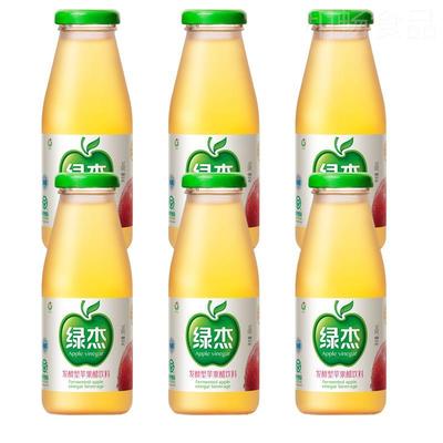 山东烟台绿杰QCL苹果味醋玻璃260瓶mlx6瓶绿色食品果饮料泡沫箱发