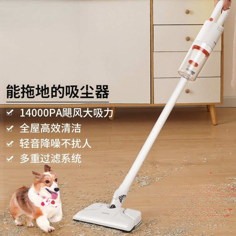 吸尘器湿拖一体家用小型手持式大吸力功率静低噪音除尘毛发厂批发