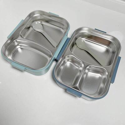 Stainless steel lunch box Portable bento box不锈钢饭餐具盒