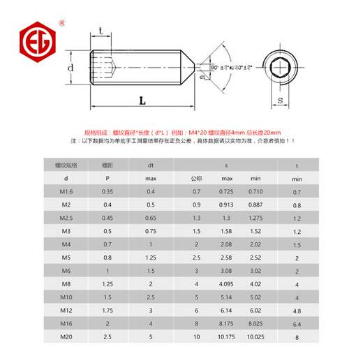 M3M4M5M6M8M10M12 45H级紧定螺丝机米无头螺丝顶丝紧定螺钉