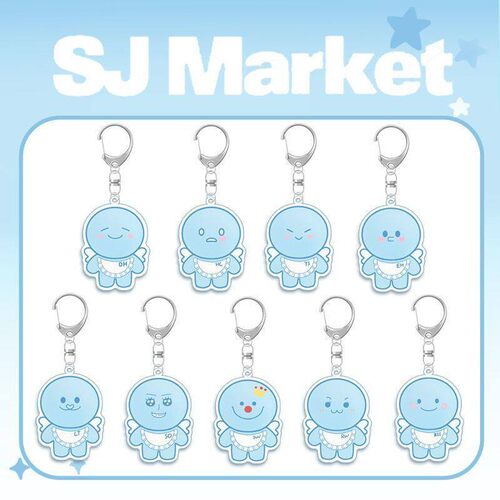 Super Junior market蓝团子亚克力钥匙扣 挂件 E.L.F应援周边