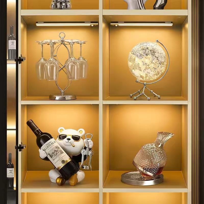 新款直销暴力熊红酒架玄关电视柜酒柜轻奢装饰品高档酒驾乔迁开业
