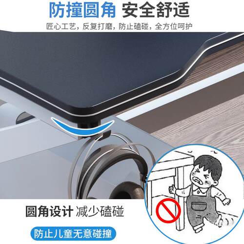 学电脑桌台式家用电944竞桌简约现书桌带书架卧办公代桌子室生写