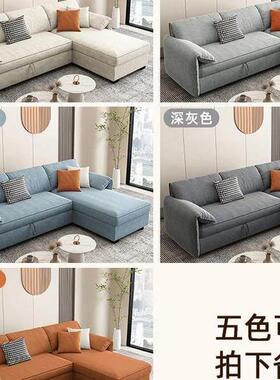 北欧网红科技布沙发床折叠客厅小户型储物可睡可坐大象两用多功能