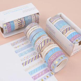 10Rolls Stars Washi Tape Decorative Adhesive Tape School Jou
