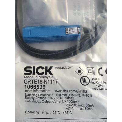 全新原装德国西克SICK光电开关GRTE18-N1117 货号：1066539议价