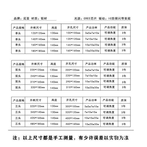 led斗胆灯双头射灯单头三头格栅吊顶天花孔灯方形嵌入式COB豆胆灯