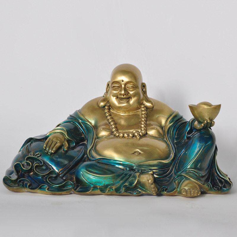 金属工艺品铸铜厂家铜雕米勒佛摆件居家公室玄关