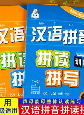 小学生一年级汉语拼音拼读拼写训练学习教材学拼音神器天天练专项练习册大班学前班一年级入学准备一日一练