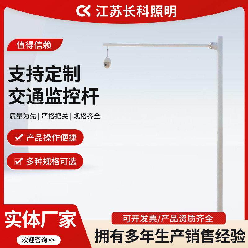 厂家交通道路安全L悬臂监控立杆户外防水摄像头八角杆生产定制
