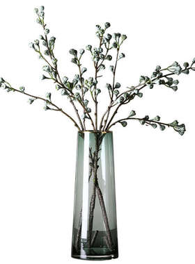 北欧轻奢描金透明玻璃花瓶批发摆件ins风客厅餐桌插花家居装饰品