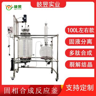 岐昱实验室固液分离设备多肽合成结晶裂解玻璃固相反应釜