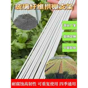 拱棚杆蔬菜支架育苗大小温棚杆保温弹力棒实心棒玻璃钢纤维杆农用