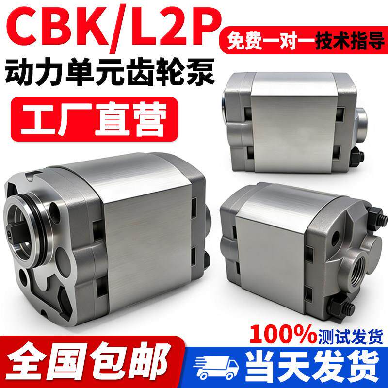 微型cbk齿轮泵小型升降机液压帮浦总成CBK-1.6/2.1油泵动力单元配